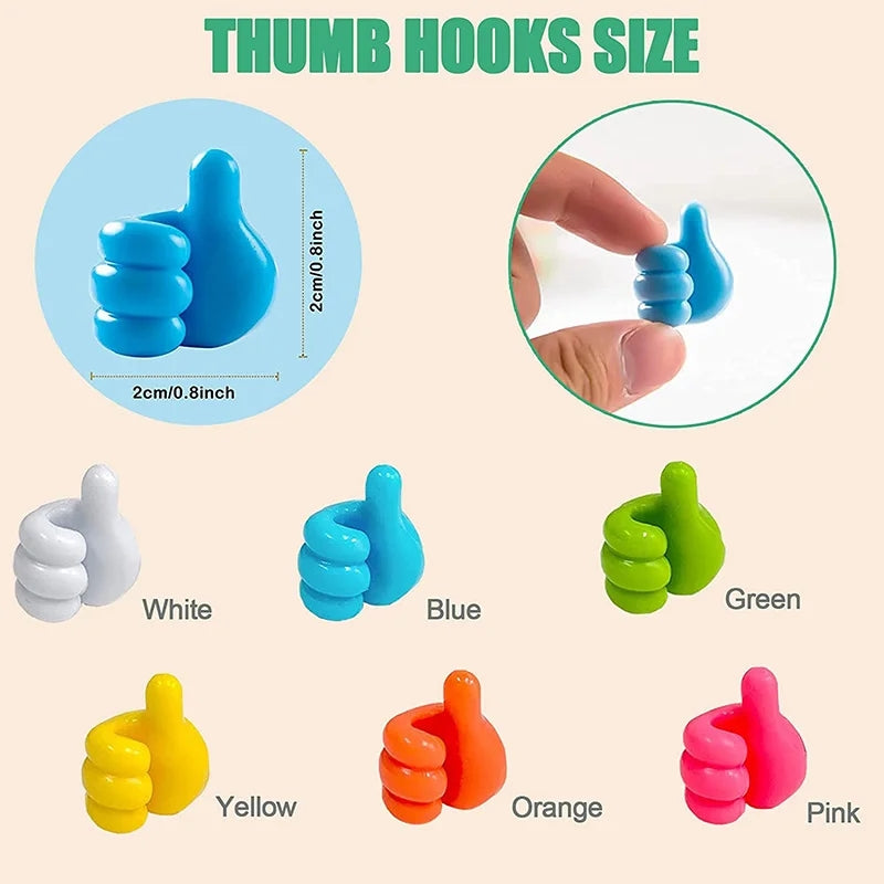 10 pcs Thumb Wall Hook Adhesive Multifunctional