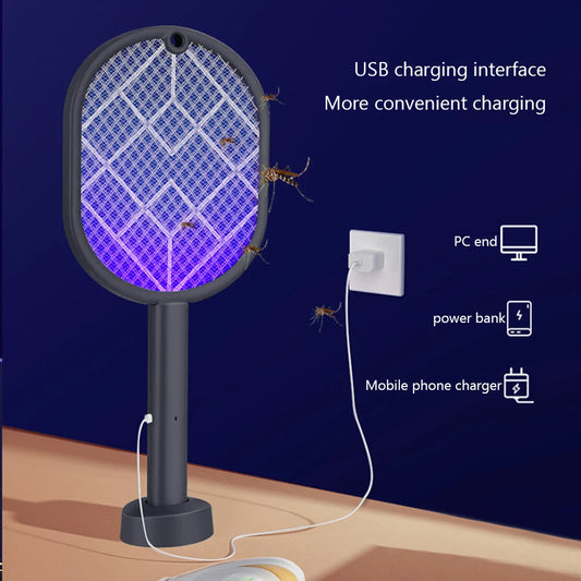 2-in-1 Electric Mosquito Racket and Killer Lamp USB Rechargeable lent.