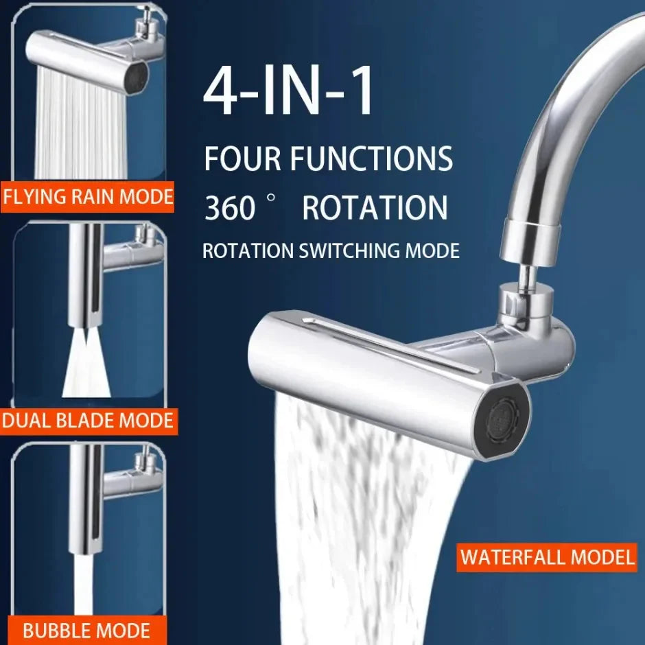 Kitchen Sink Splash Filter, 360° Rotation, 4 Modes