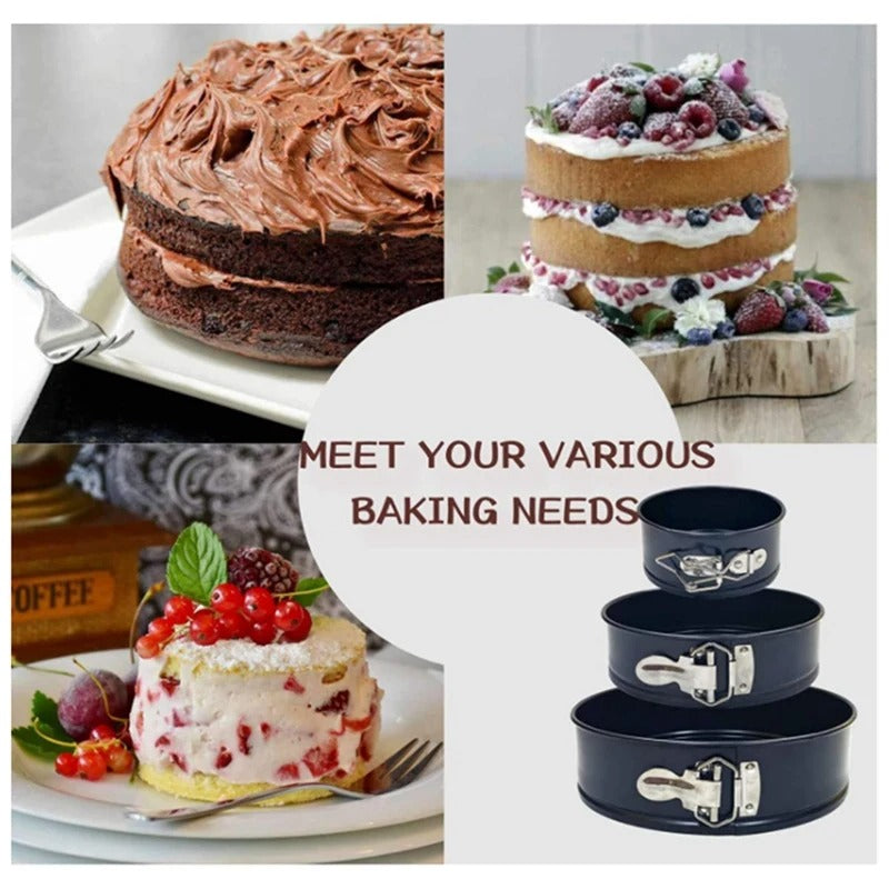 3 Pcs Non-Stick Cake Molds