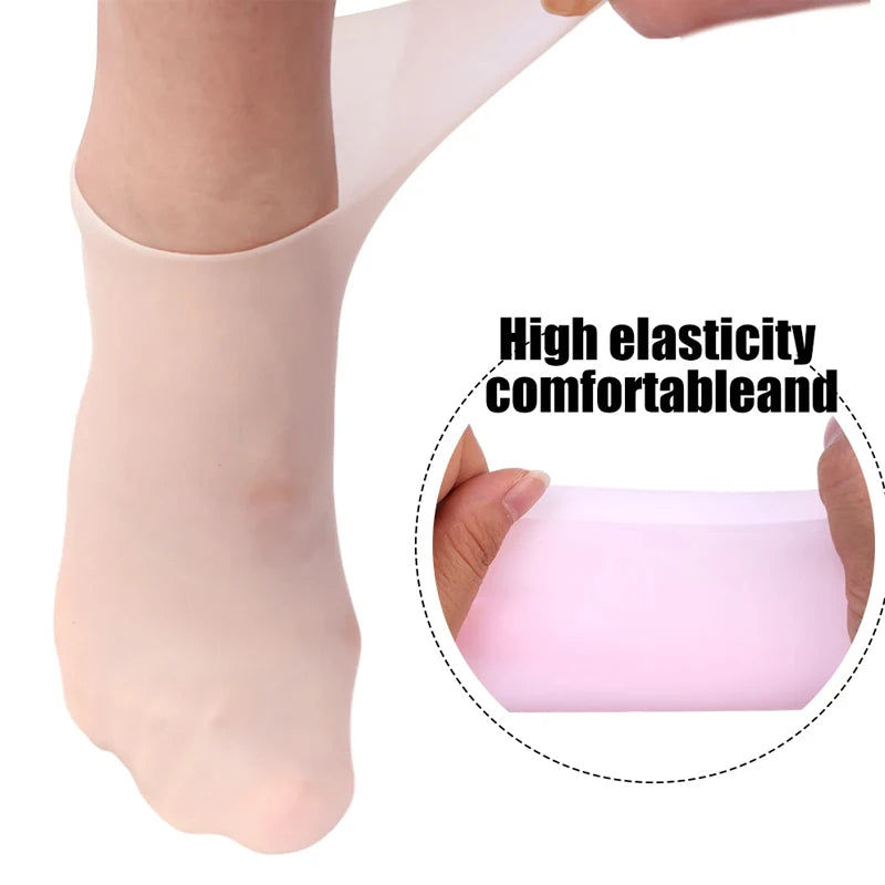 1 Pair Silicone Moisturizing Gel Heel Socks