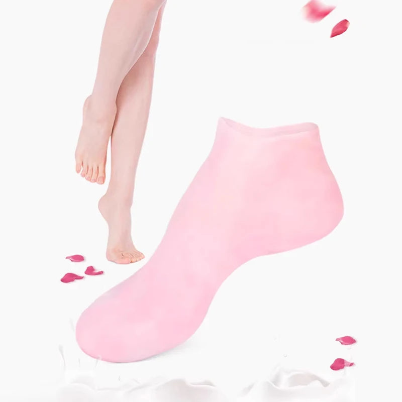 1 Pair Silicone Moisturizing Gel Heel Socks