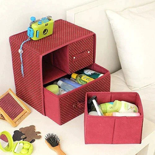 3 DRAWER FABRIC FOLDING STORAGE ORGANIZER