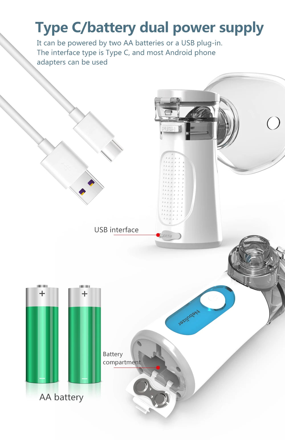 Mesh Atomizer - Silent Nebulizer for Children and adults