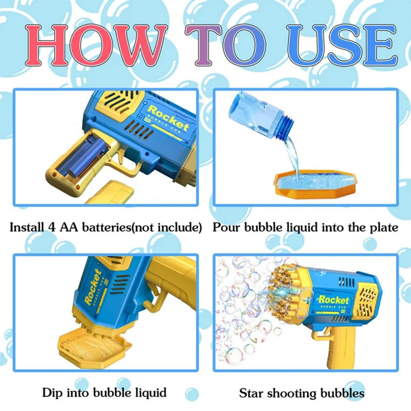 Bubble Machine for Ages 3+ – Fun Toy for Boys and Girls.