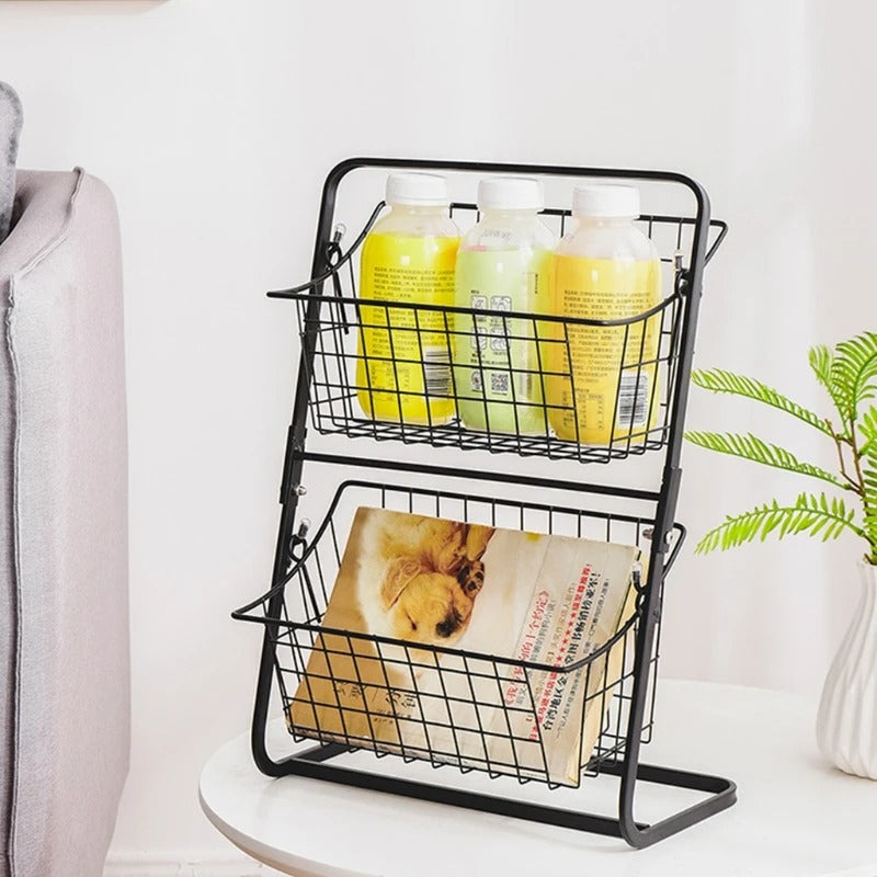 2-Tier Iron Storage Basket