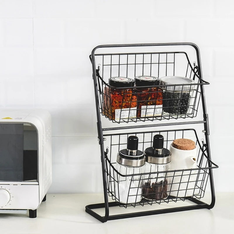 2-Tier Iron Storage Basket