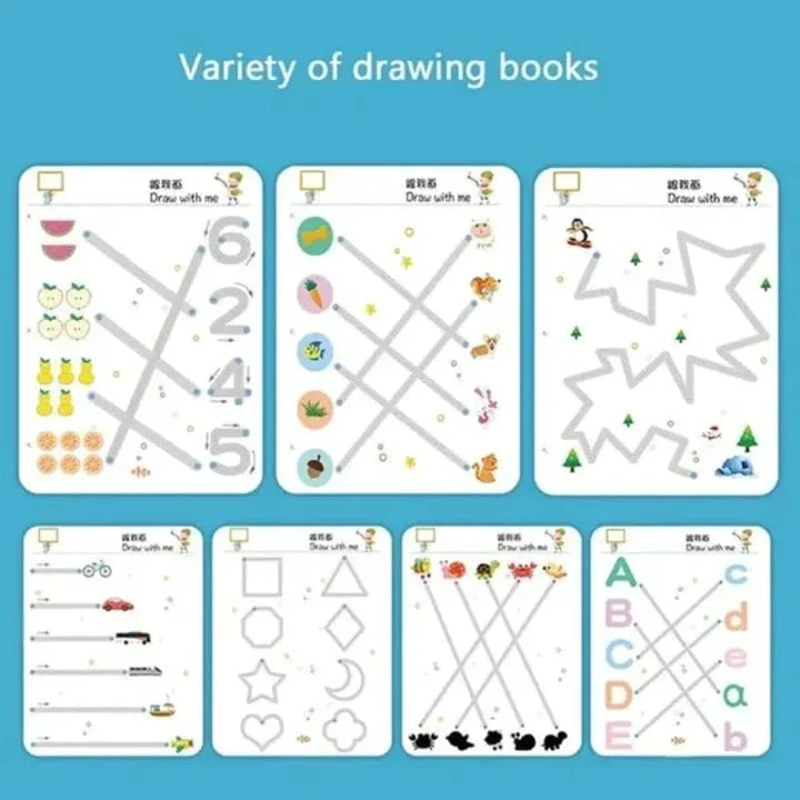 64 pages Magical Tracing Workbook Set For Kids