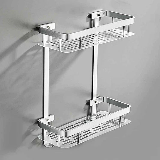 Aluminium 2 Layer Bathroom Shelf