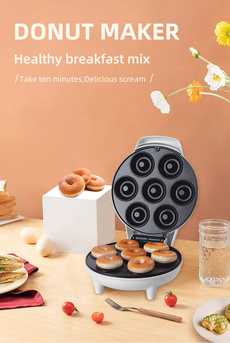 7 Holes Mini Non-Stick Mini Electric Donut Maker Machine