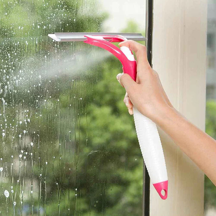 Window Wiper Built-In Spray Bottle Multi-Function