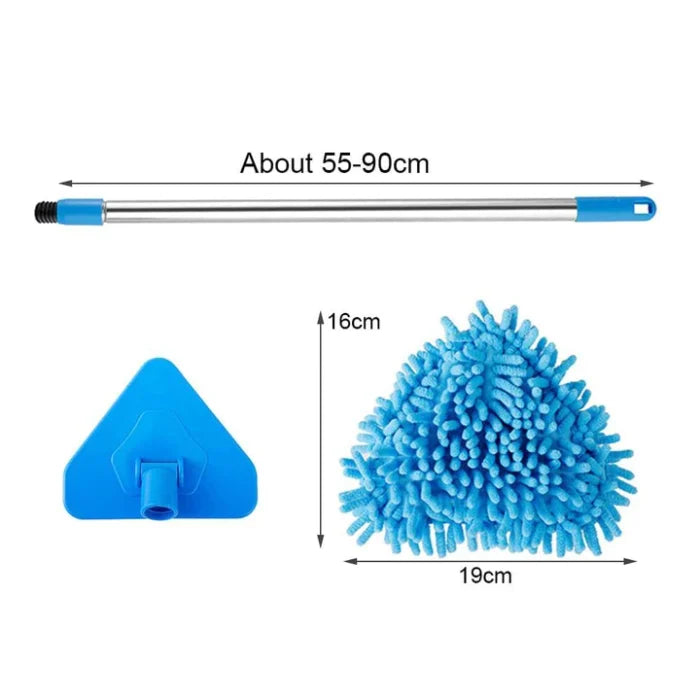 180 Degree Rotatable Adjustable Microfiber Telescopic Triangle Mop